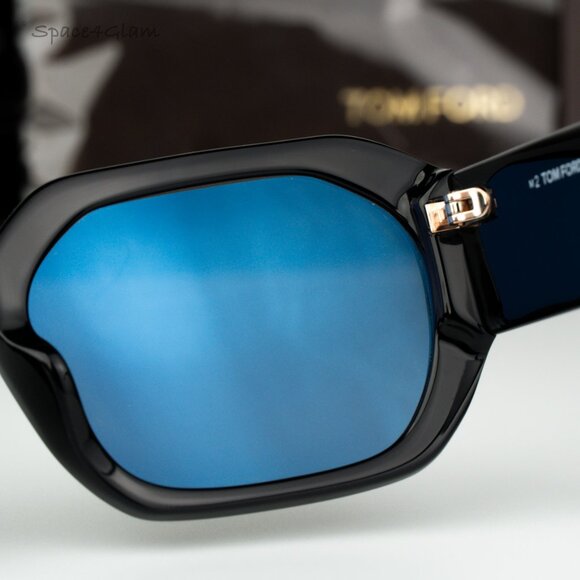 Tom Ford Women Sunglasses Black Smoke Square VERONIQUE-02 FT0917 01A BRAND NEW main image 12